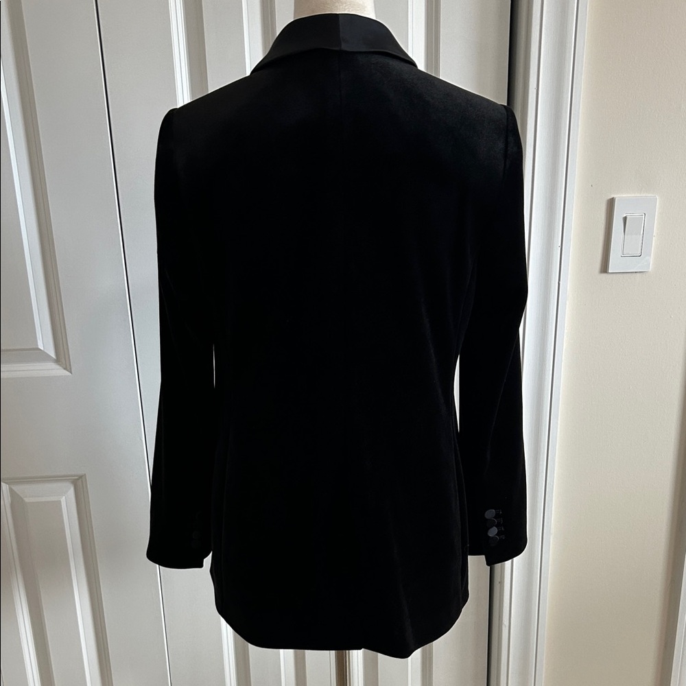 Express Black Velvet Blazer with Matching Vest - Picture 8 of 12